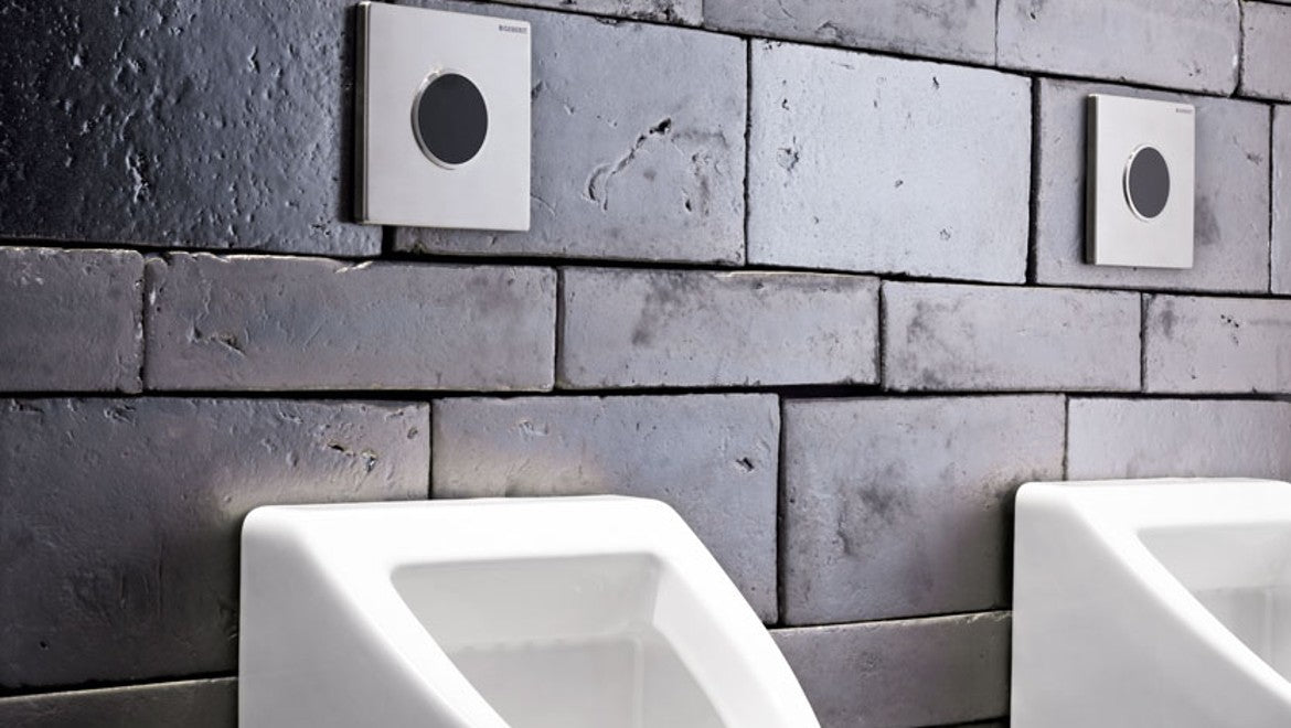 matte black with gloss black accent flush control