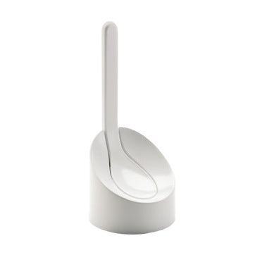 white toilet brush holder