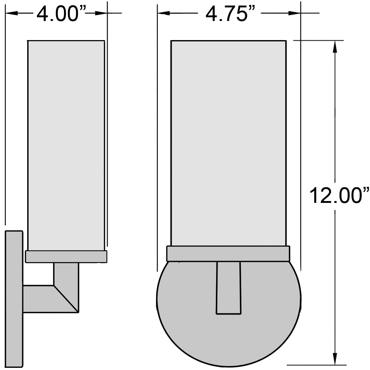 brushed steel led wall sconce