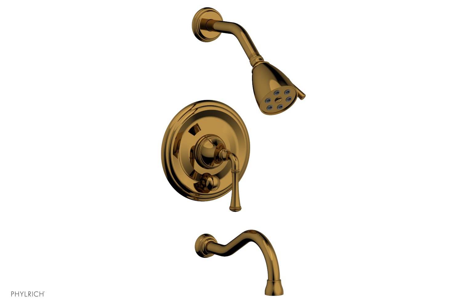 Phylrich COINED Pressure Balance Tub and Shower Set - Lever Handle