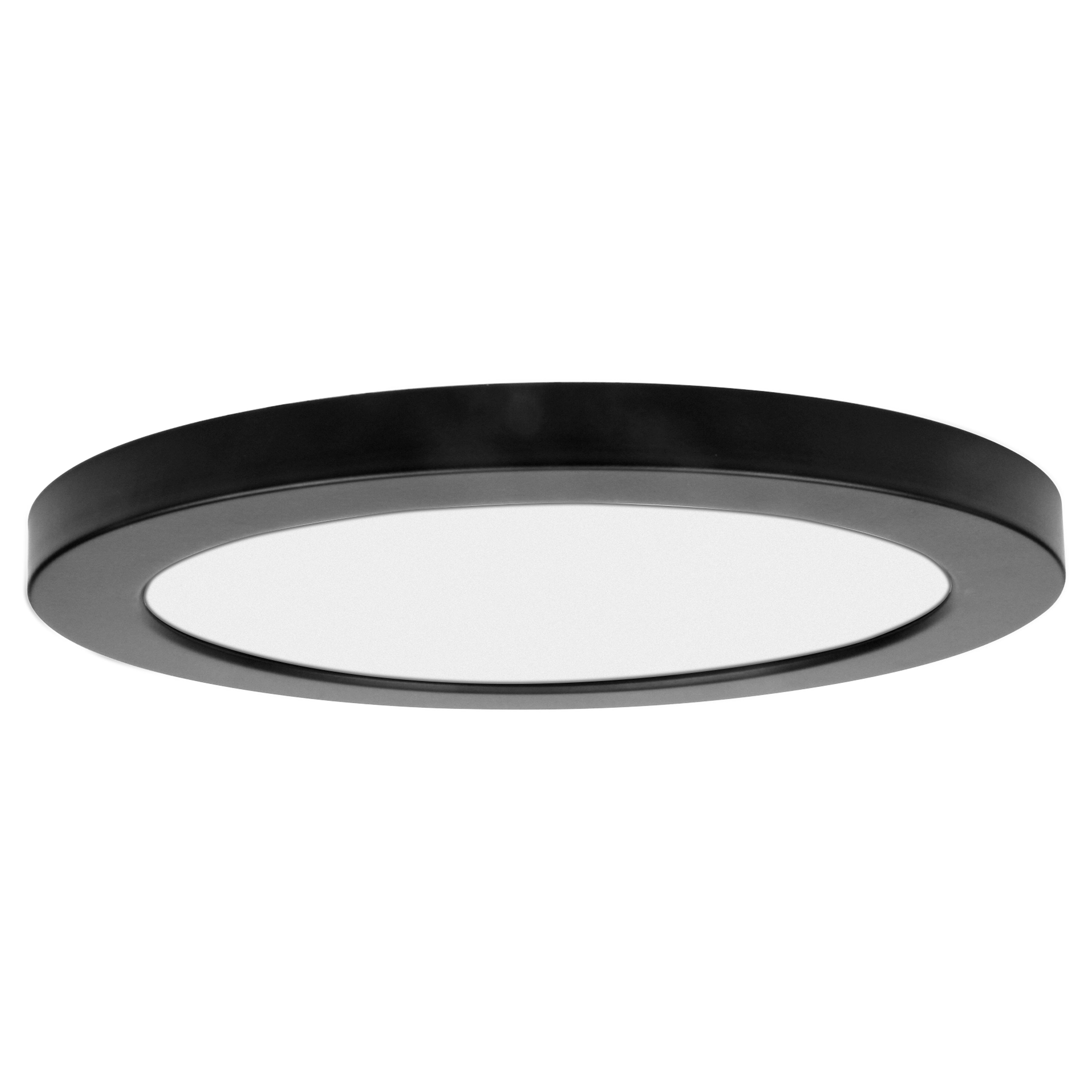 brushed steel dual voltage led flush mount