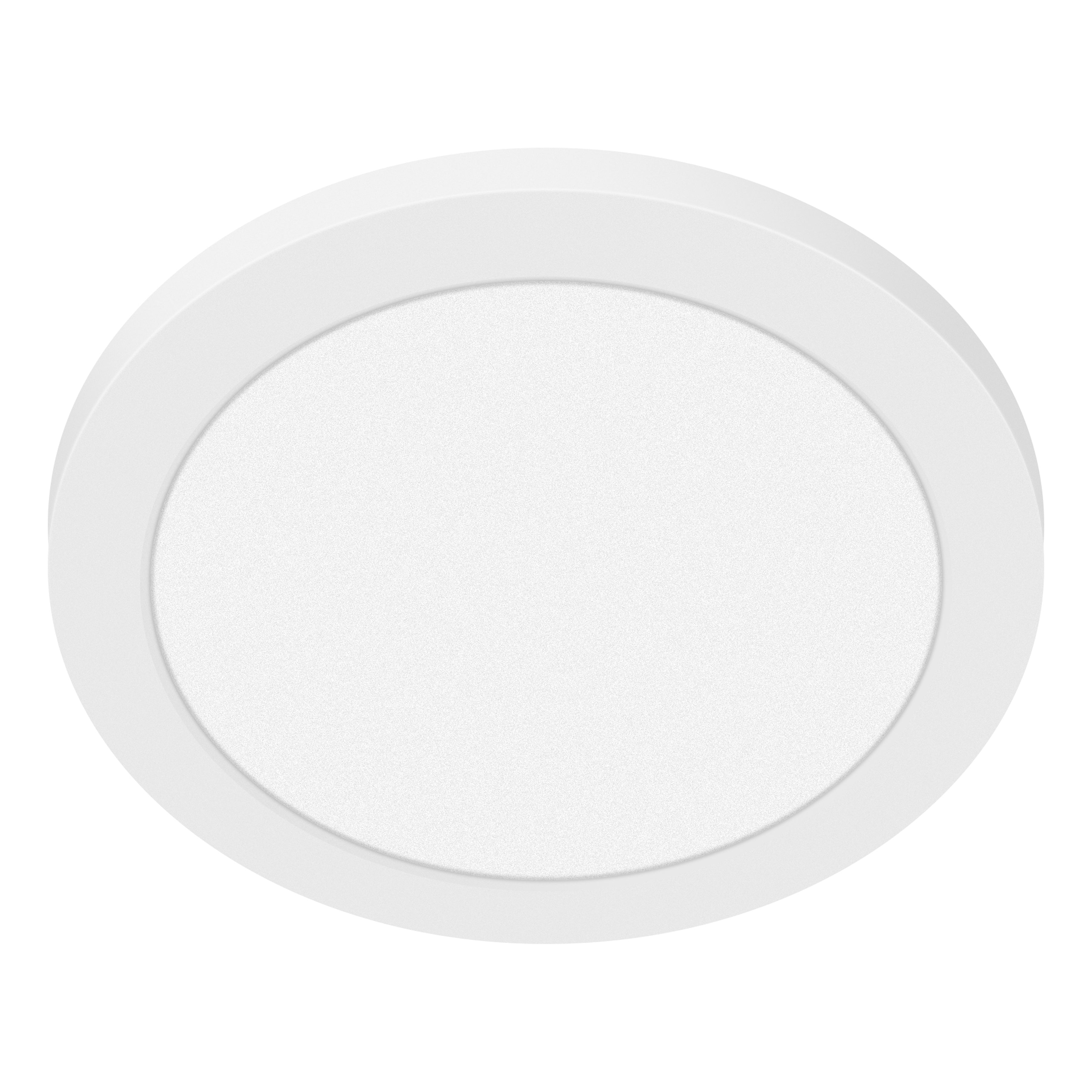 white dual voltage led flush mount