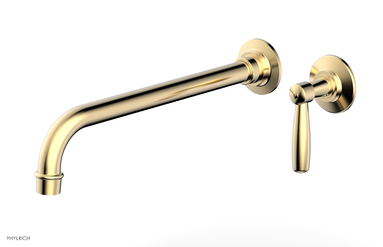 satin brass lavatory set