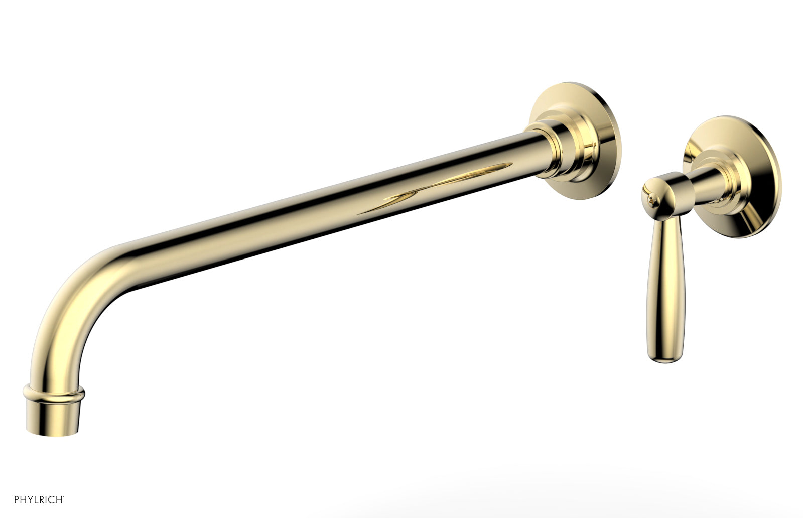 Phylrich WORKS 14" Single Handle Wall Lavatory Set - Lever Handle