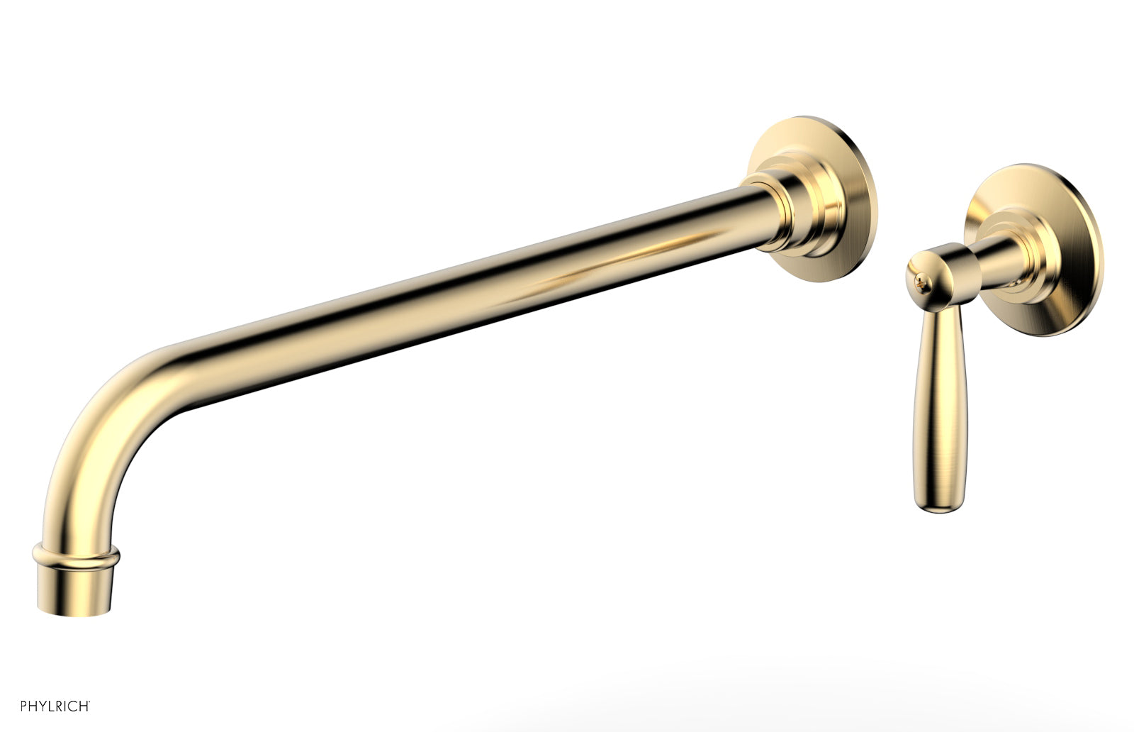 Phylrich WORKS 14" Single Handle Wall Lavatory Set - Lever Handle