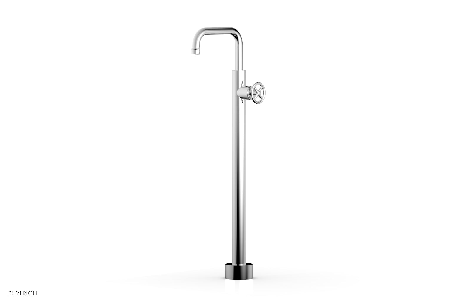 polished chrome tub filler