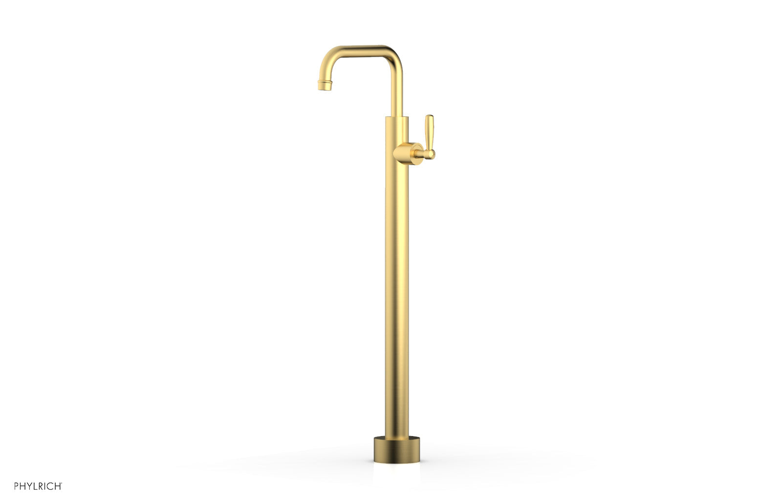 Phylrich WORKS Tall Floor Mount Tub Filler - Lever Handle