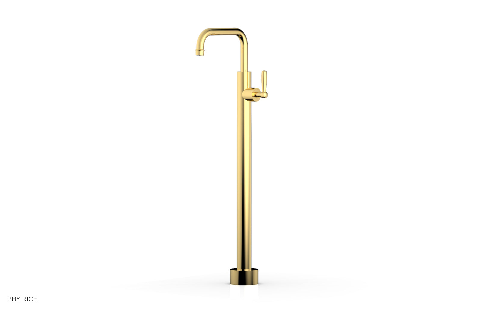 Phylrich WORKS Tall Floor Mount Tub Filler - Lever Handle