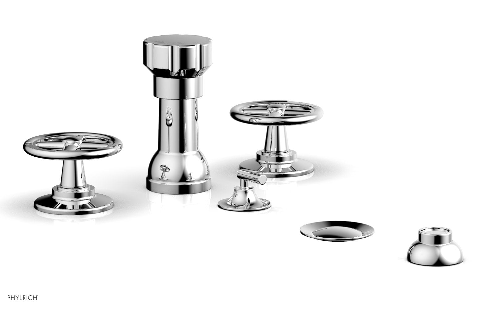 polished chrome bidet set