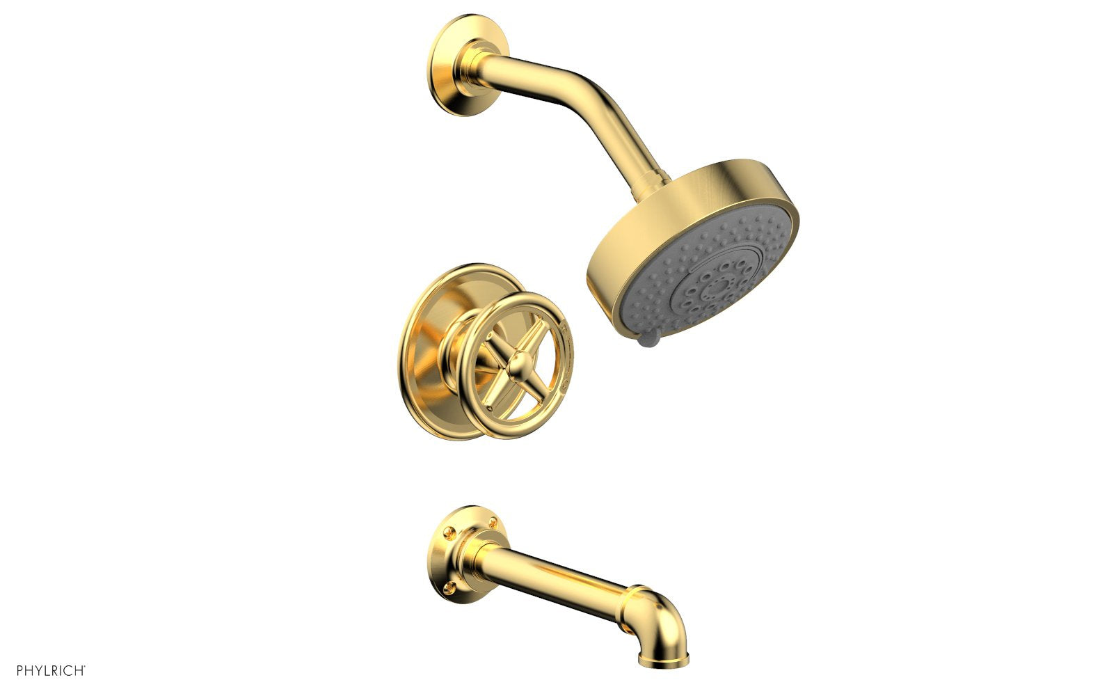 Phylrich WORKS 2 Pressure Balance Tub and Shower Set - Cross Handle