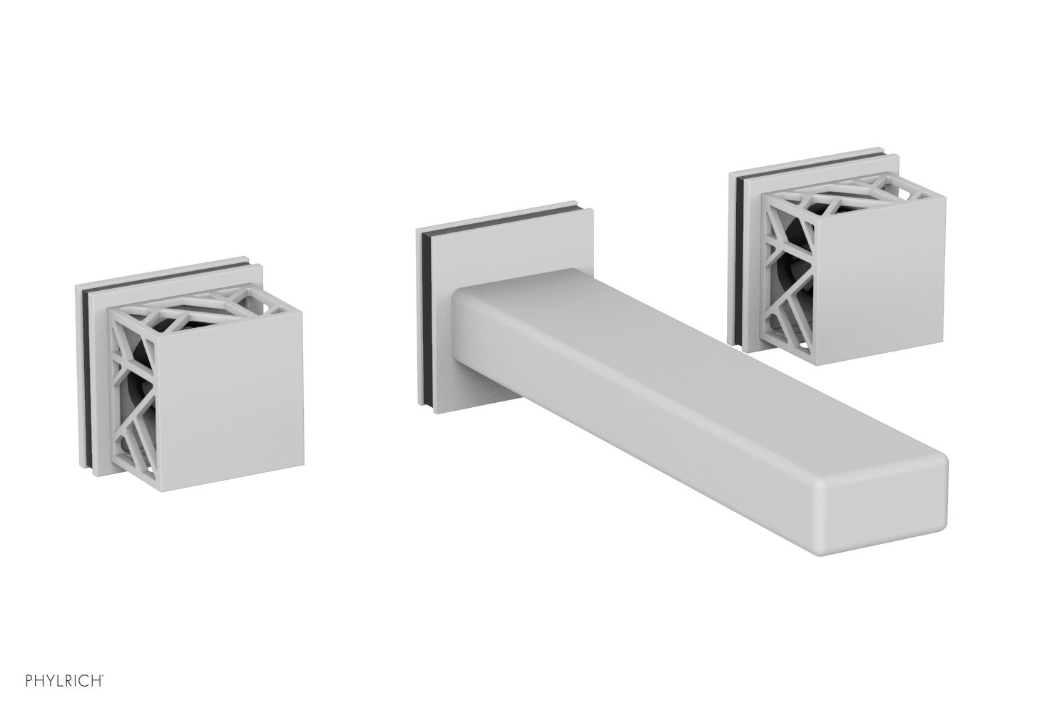 Phylrich JOLIE Wall Tub Set - Square Handles with "Black" Accents