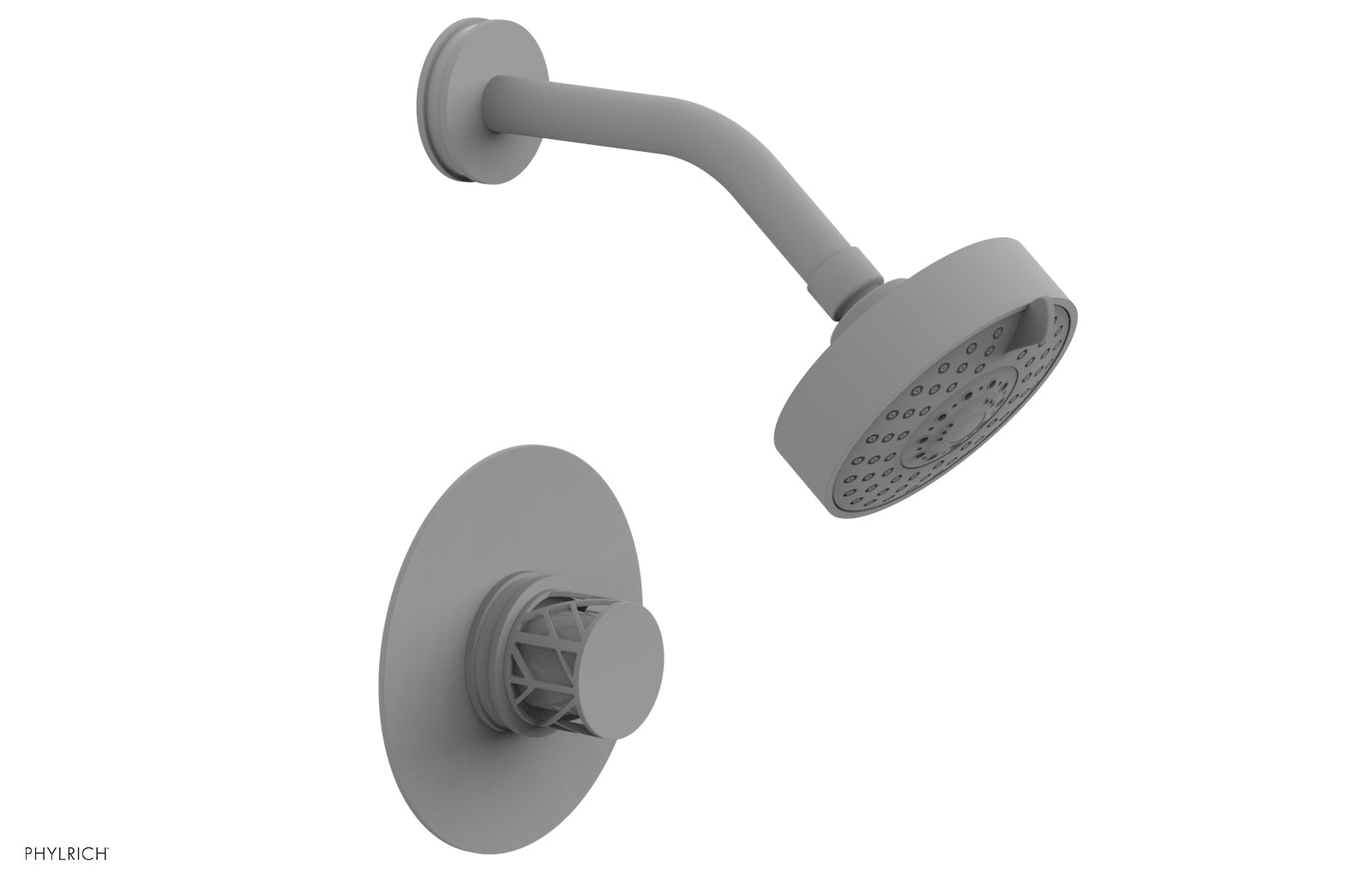 Phylrich JOLIE Pressure Balance Shower Set - Round Handle with "White" Accents