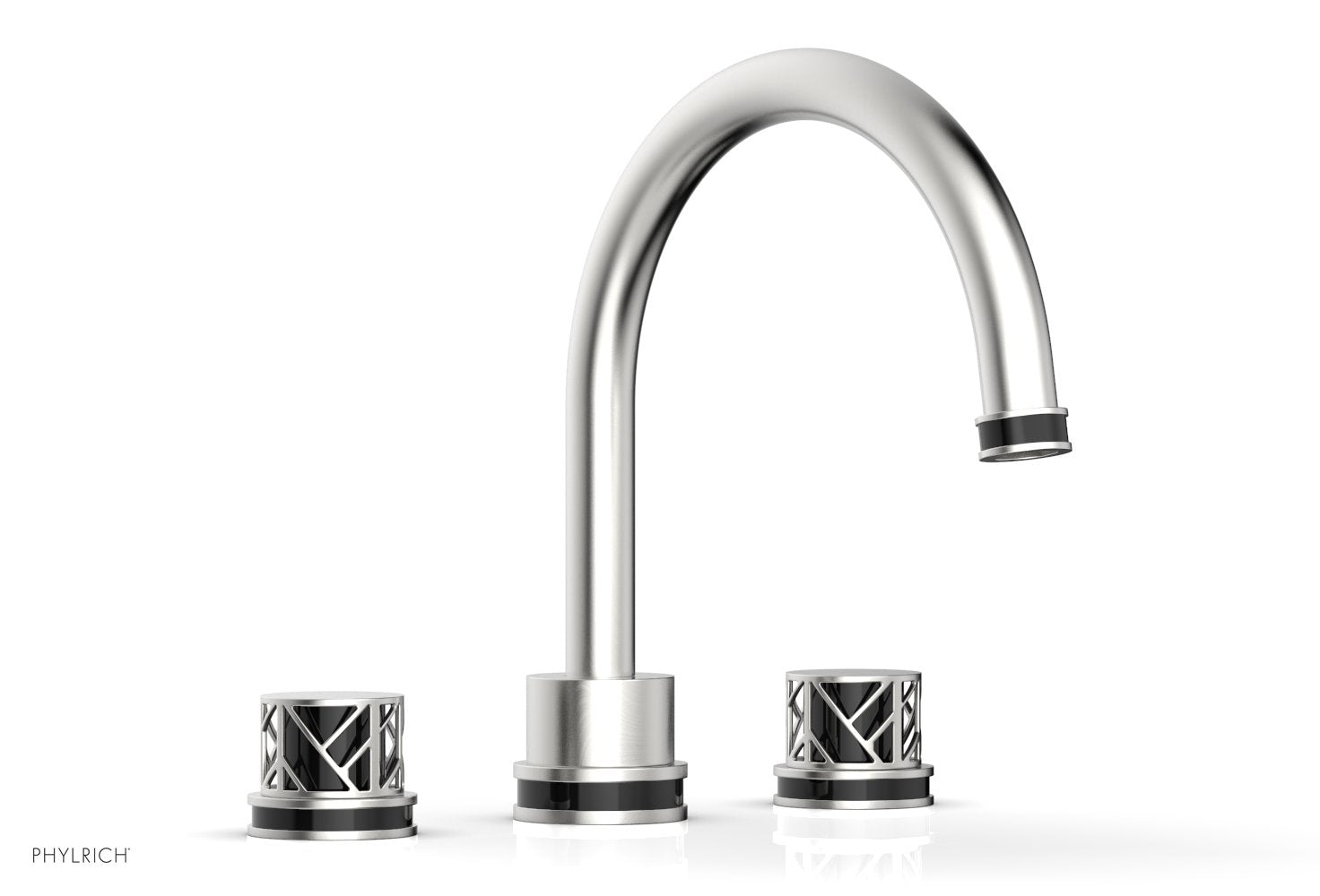 Phylrich JOLIE Deck Tub Set - Round Handles with "Black" Accents