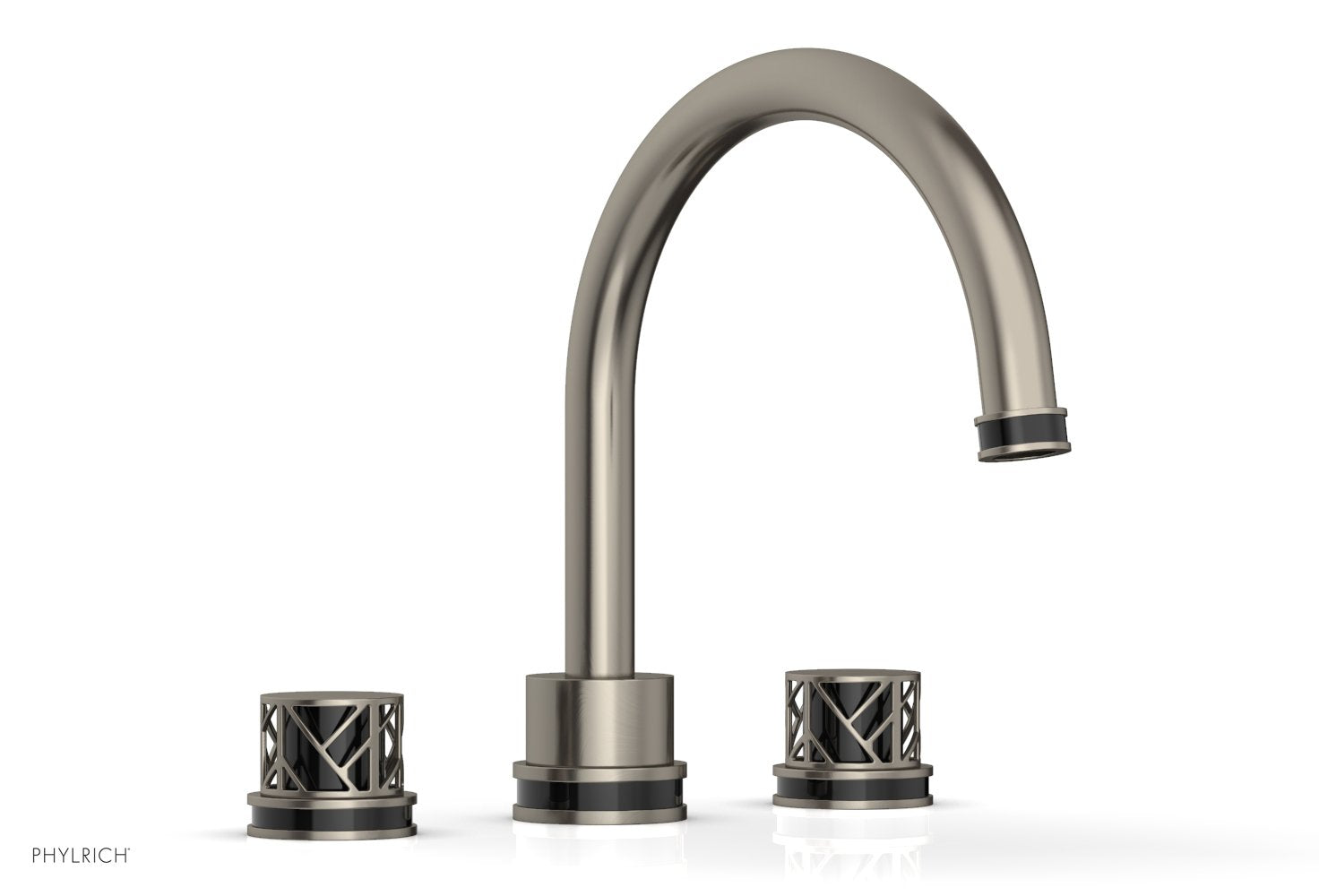 Phylrich JOLIE Deck Tub Set - Round Handles with "Black" Accents