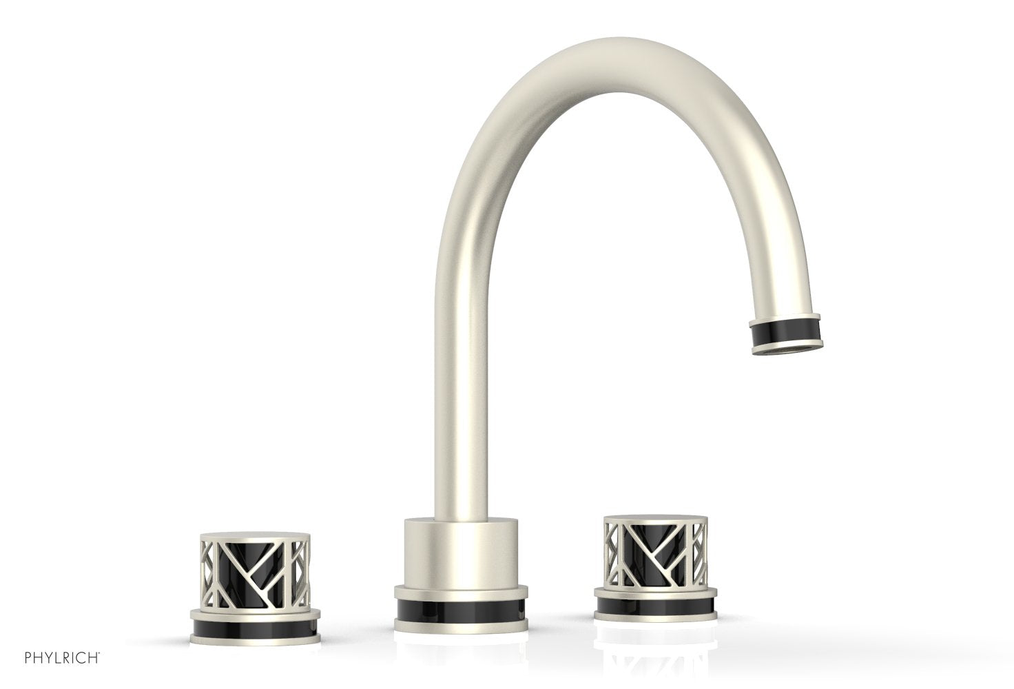 Phylrich JOLIE Deck Tub Set - Round Handles with "Black" Accents