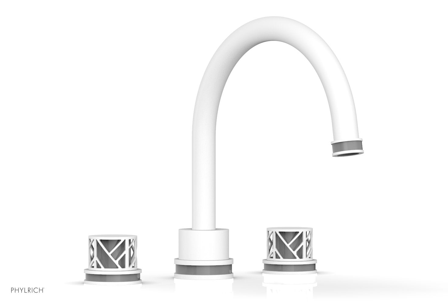 Phylrich JOLIE Deck Tub Set - Round Handles with "Grey" Accents