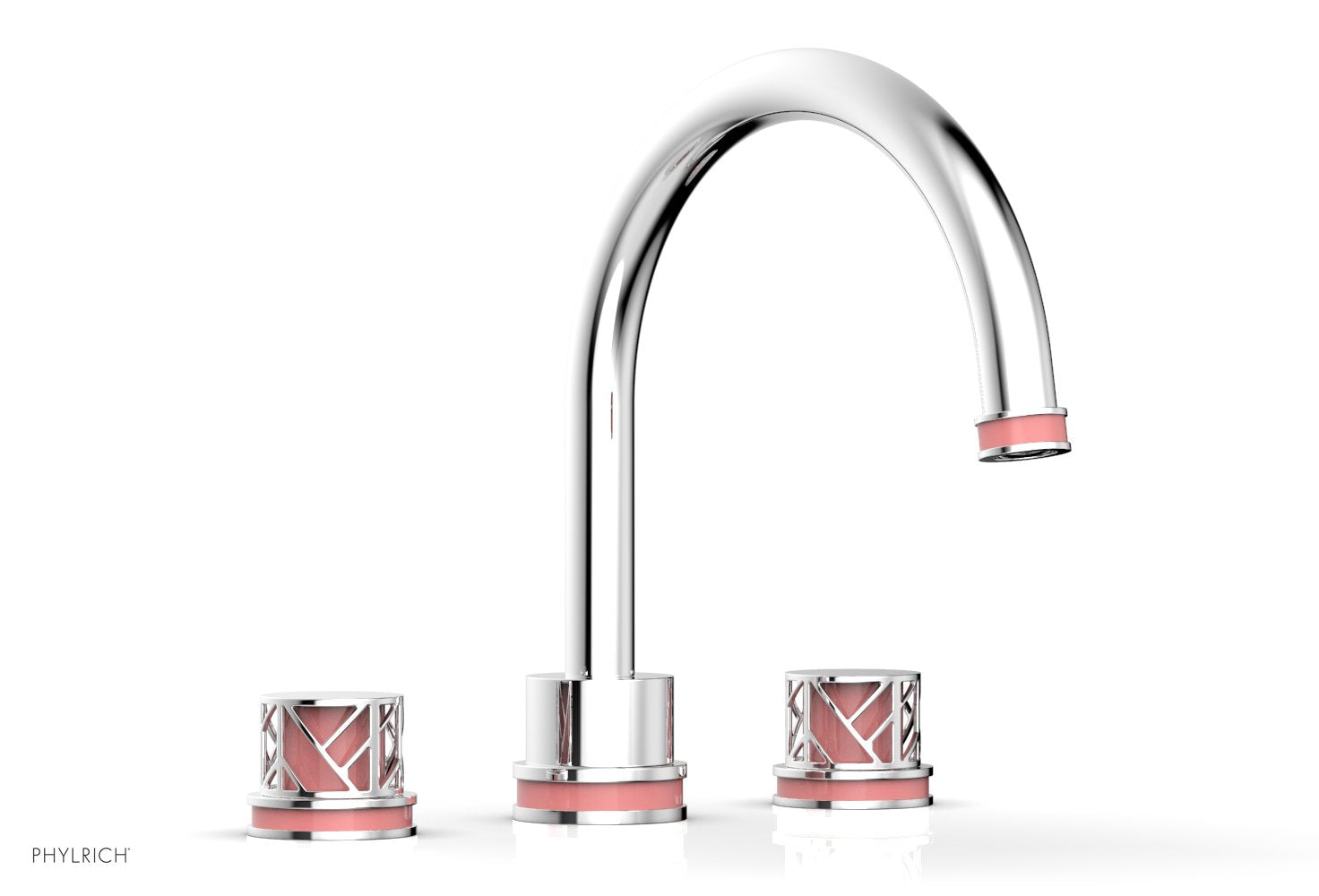 polished chrome deck tub set