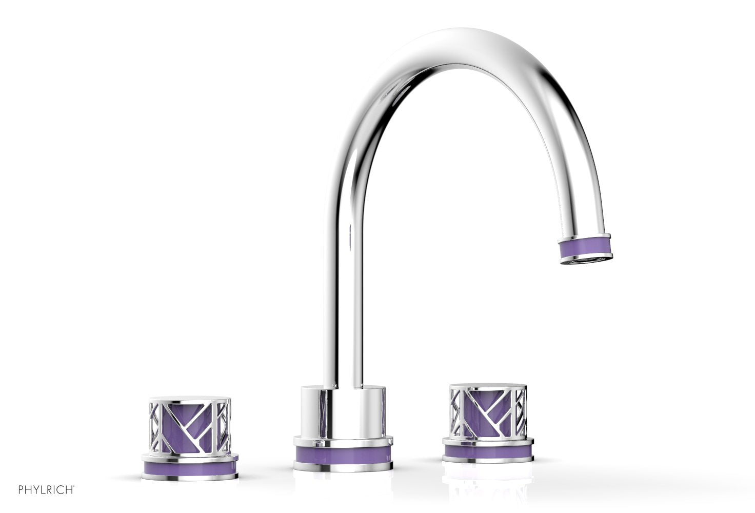 polished chrome deck tub set