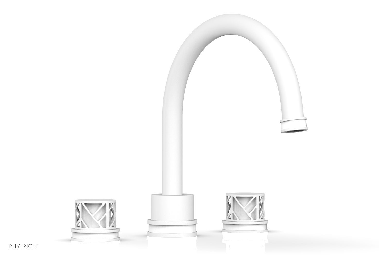 Phylrich JOLIE Deck Tub Set - Round Handles with "White" Accents