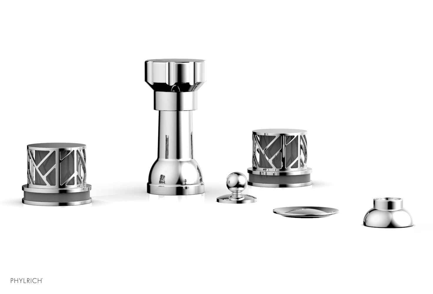 polished chrome bidet set