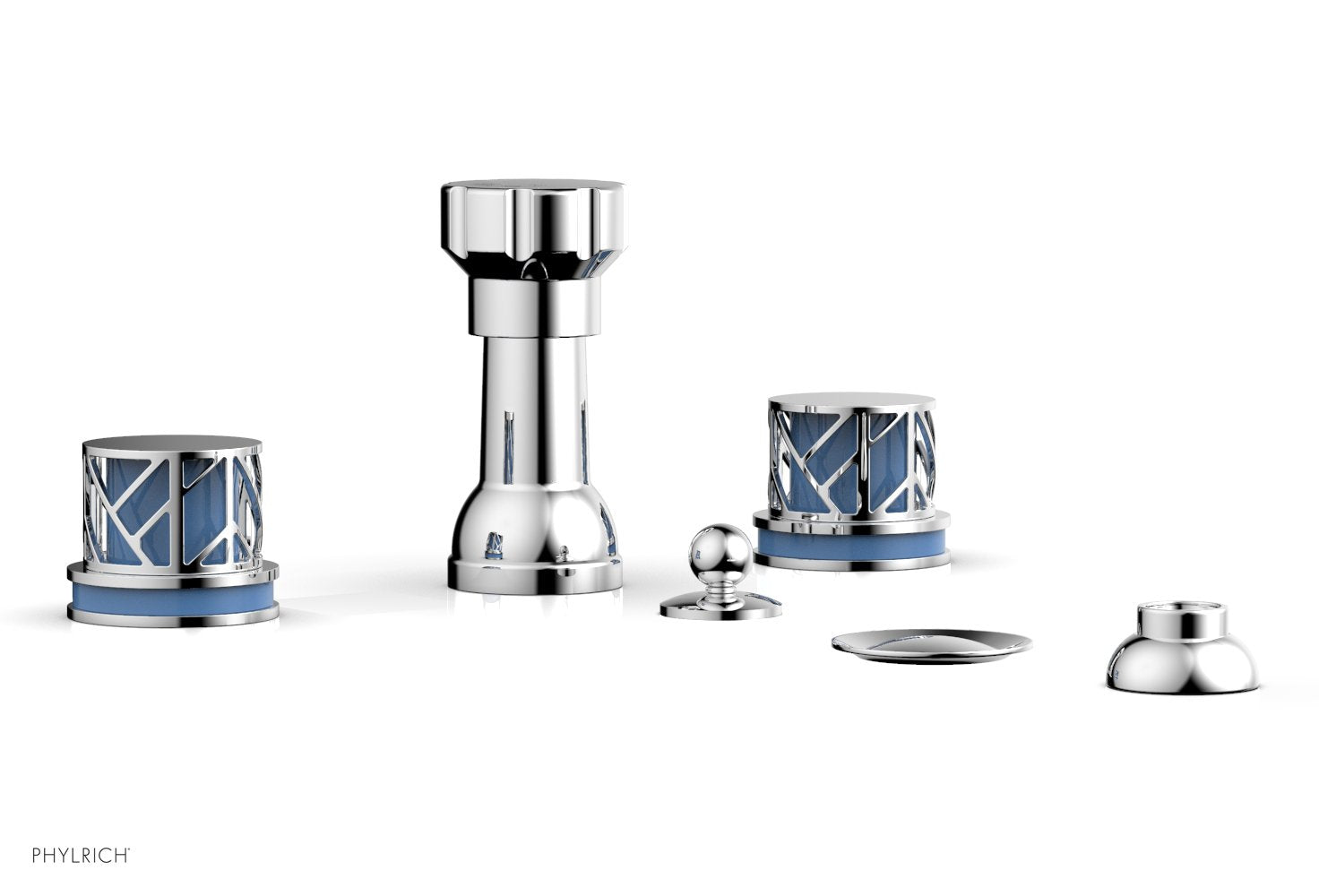 polished chrome bidet set