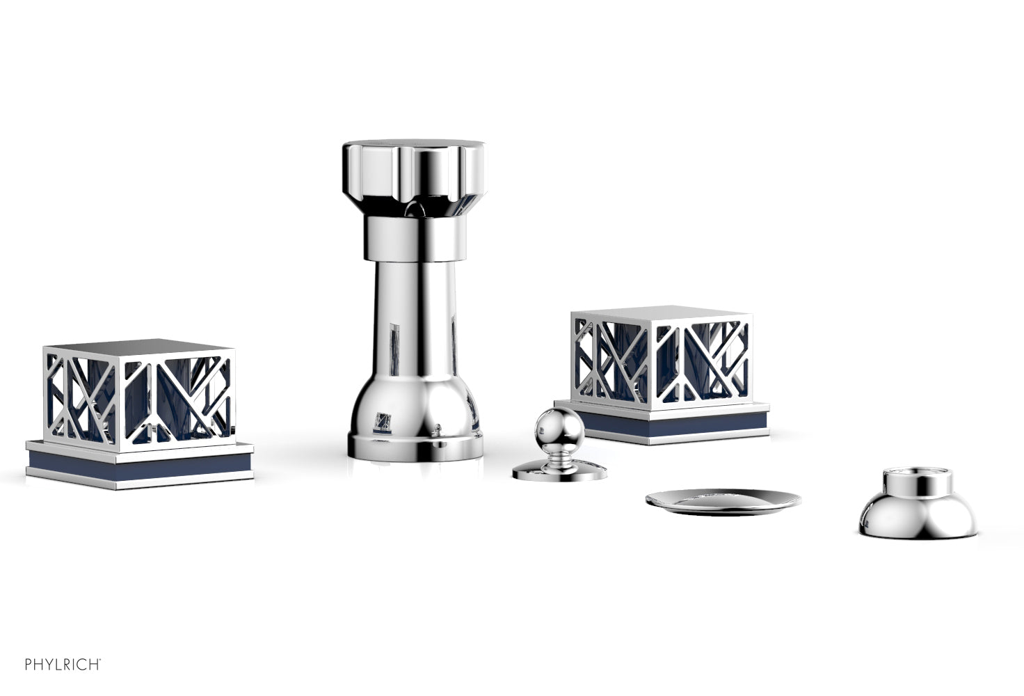 polished chrome bidet set