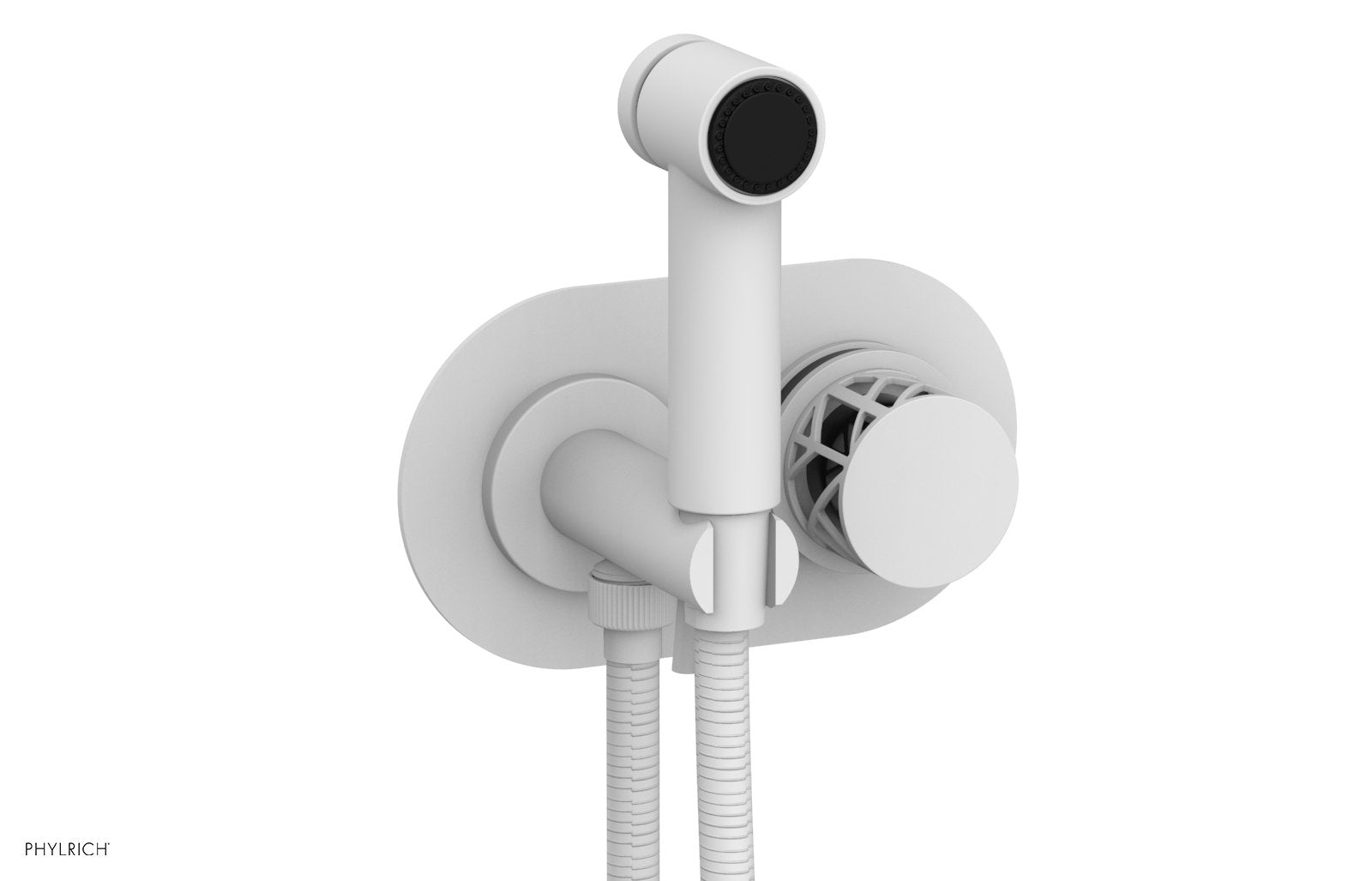 Phylrich JOLIE Wall Mounted Bidet, Round Handle with "Black" Accents