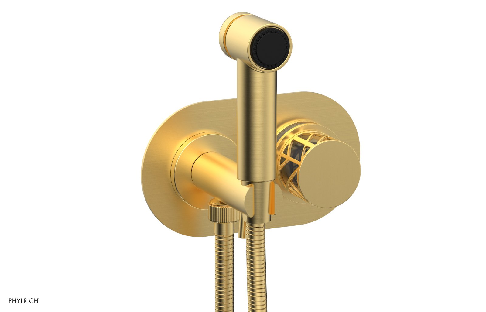 Phylrich JOLIE Wall Mounted Bidet, Round Handle with "Grey" Accents