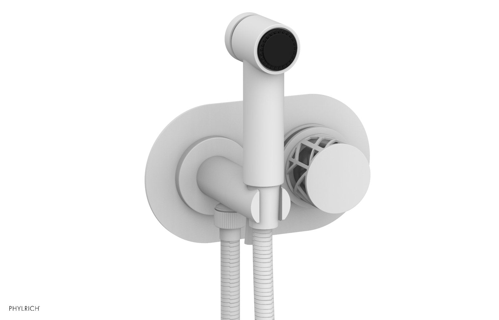 Phylrich JOLIE Wall Mounted Bidet, Round Handle with "Grey" Accents