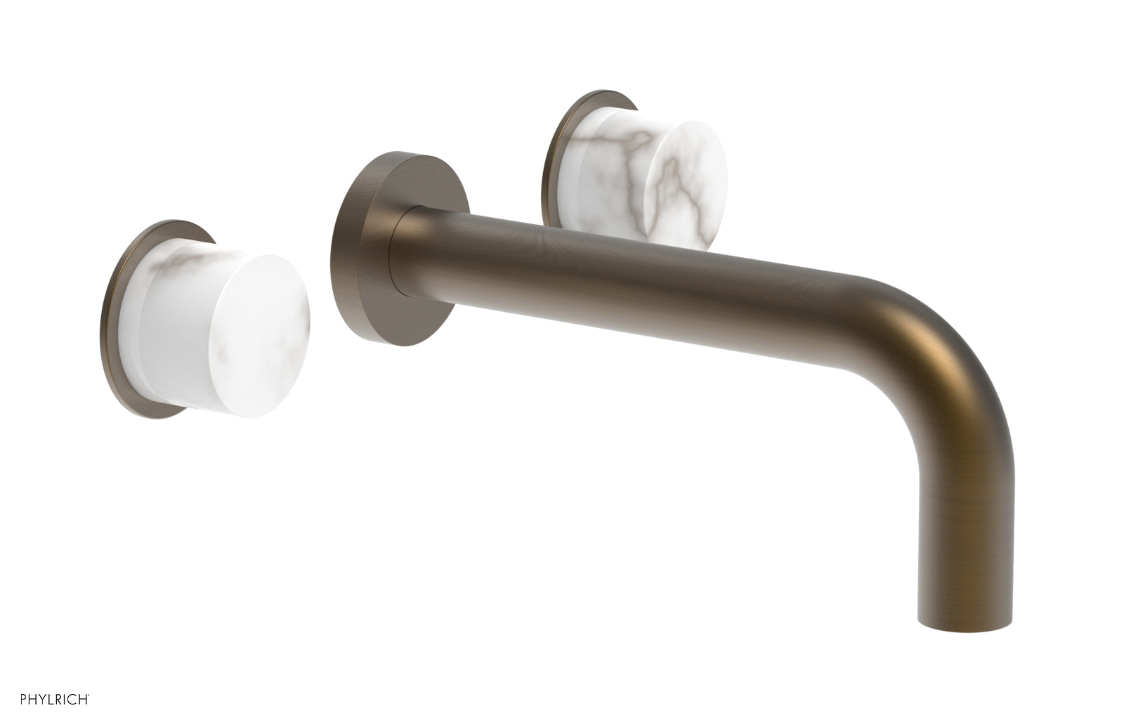 Phylrich BASIC II Wall Lavatory Set - White Marble