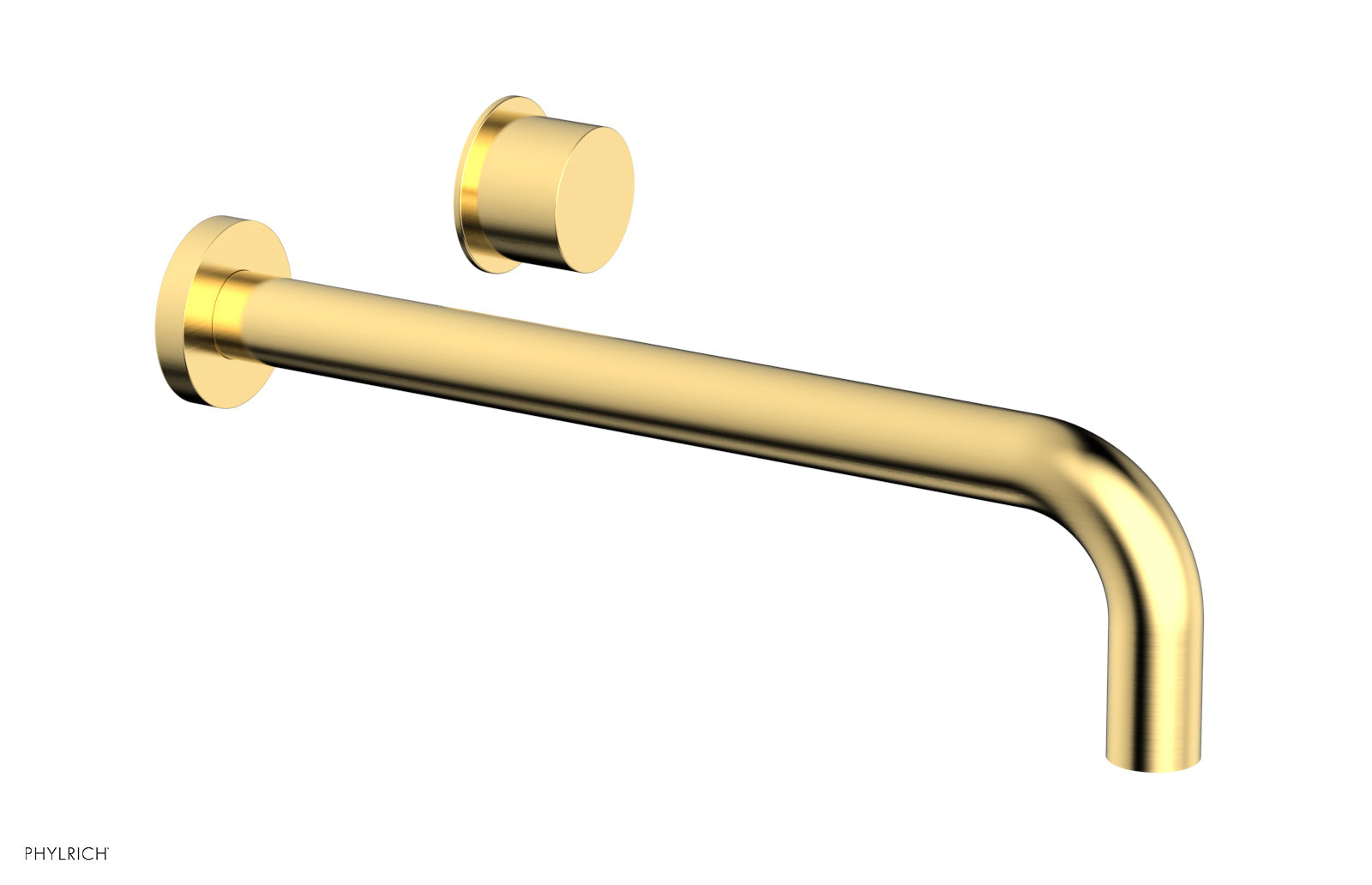 Phylrich Basic II 12" Single Handle Wall Lavatory Set - Smooth Handle