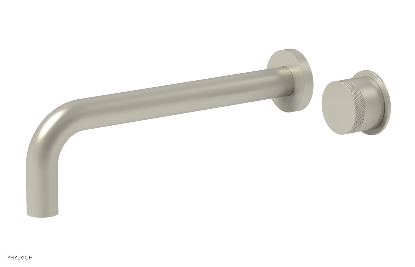 Phylrich Basic II 10" Single Handle Wall Lavatory Set - Knurled Handle