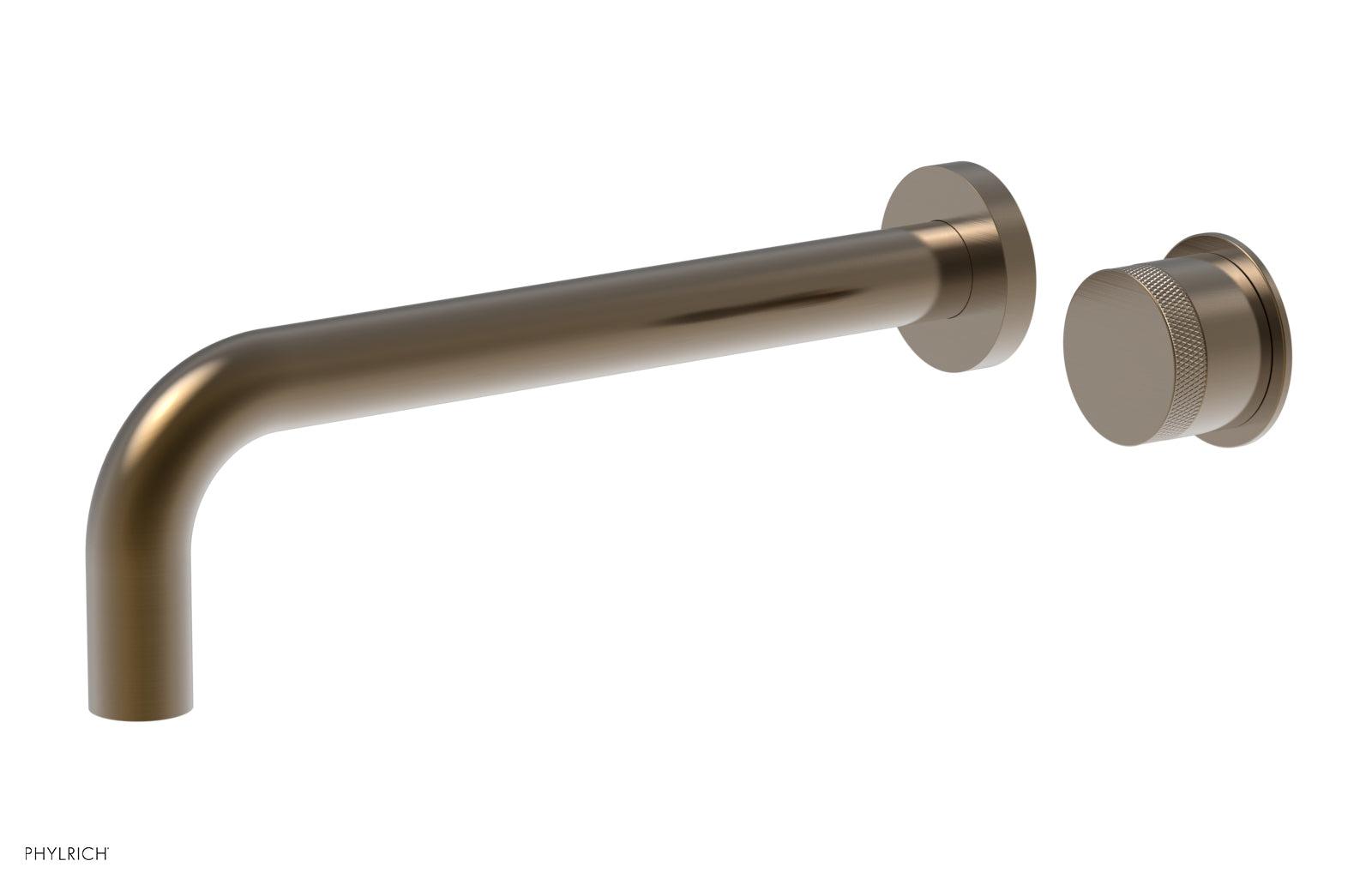 Phylrich Basic II 10" Single Handle Wall Lavatory Set - Knurled Handle