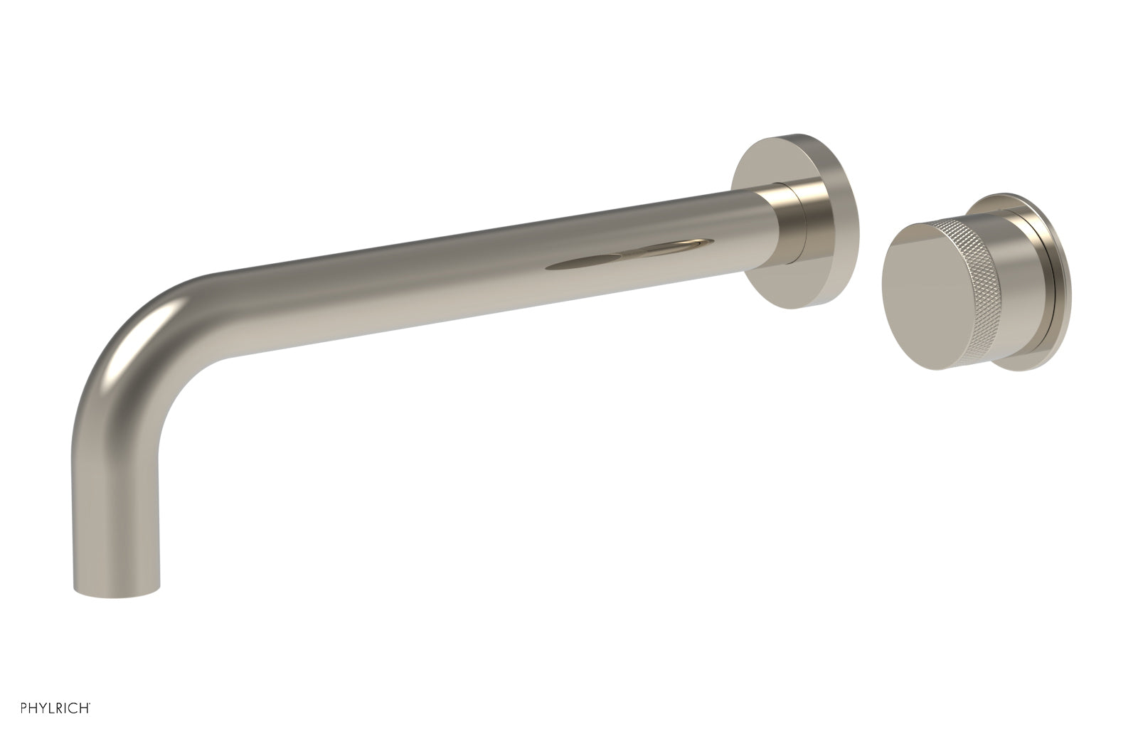 Phylrich Basic II 10" Single Handle Wall Lavatory Set - Knurled Handle