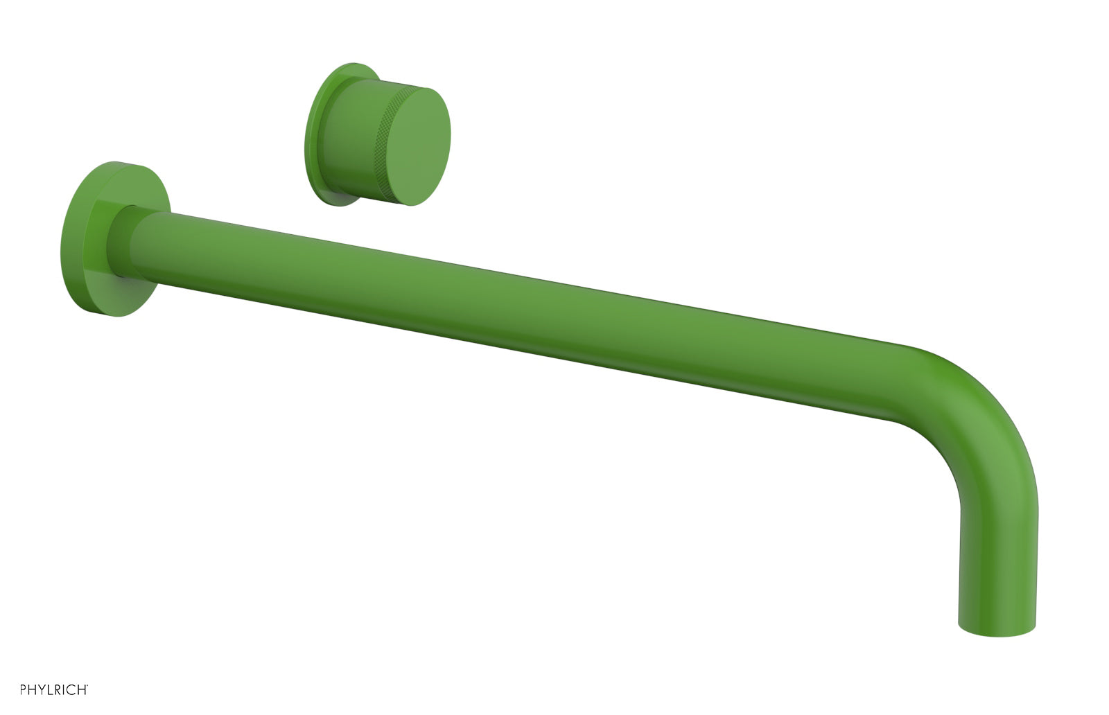 Phylrich Basic II 14" Single Handle Wall Lavatory Set - Knurled Handle