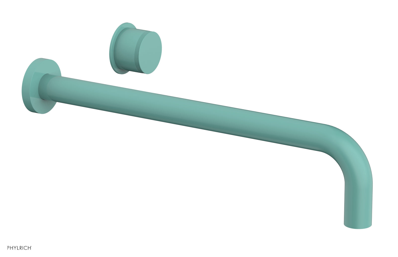 Phylrich Basic II 14" Single Handle Wall Lavatory Set - Knurled Handle