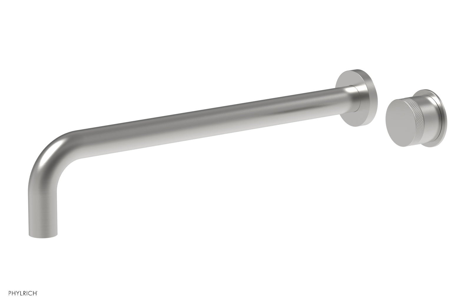 Phylrich Basic II 14" Single Handle Wall Lavatory Set - Knurled Handle