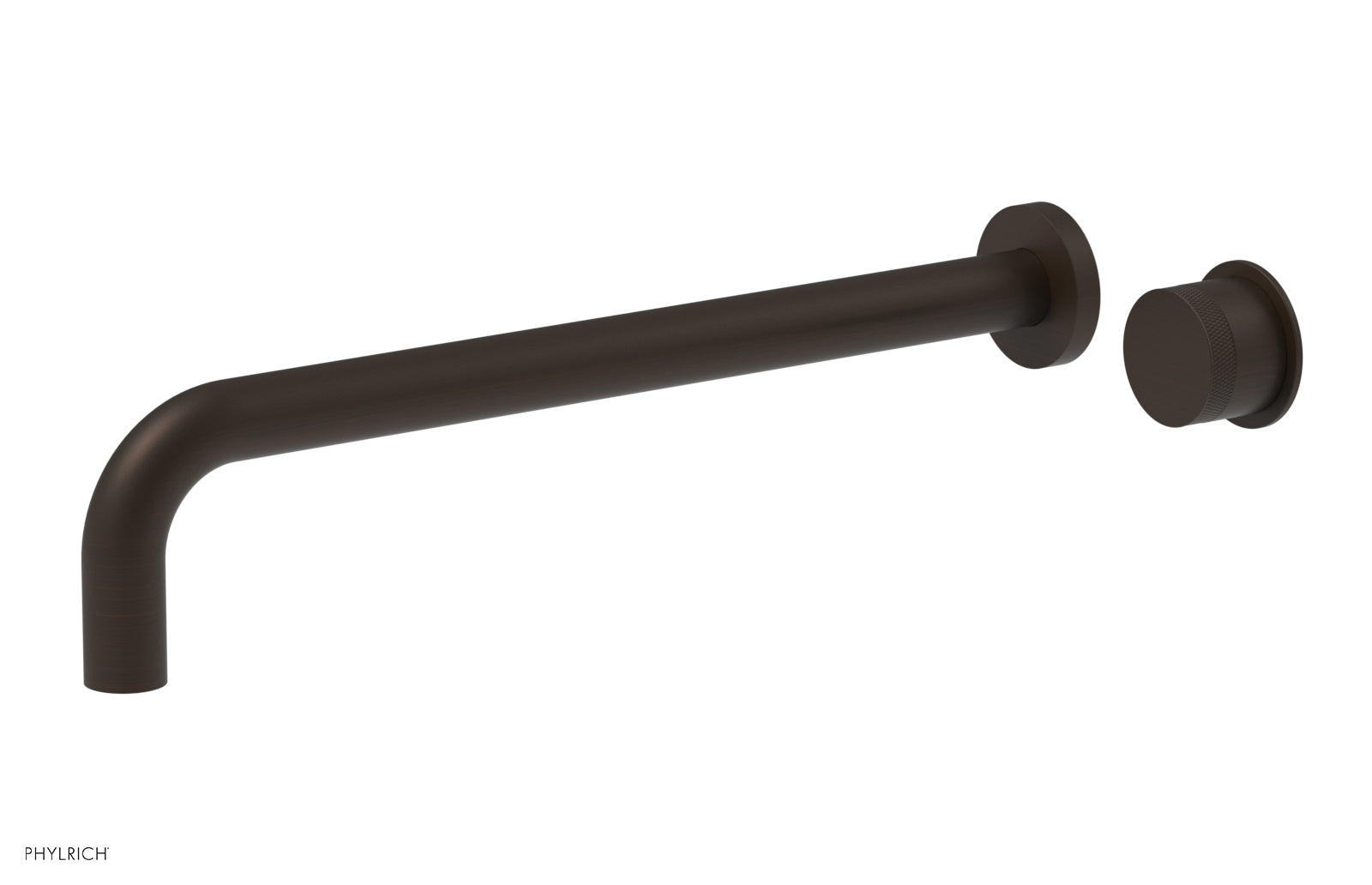 Phylrich Basic II 14" Single Handle Wall Lavatory Set - Knurled Handle