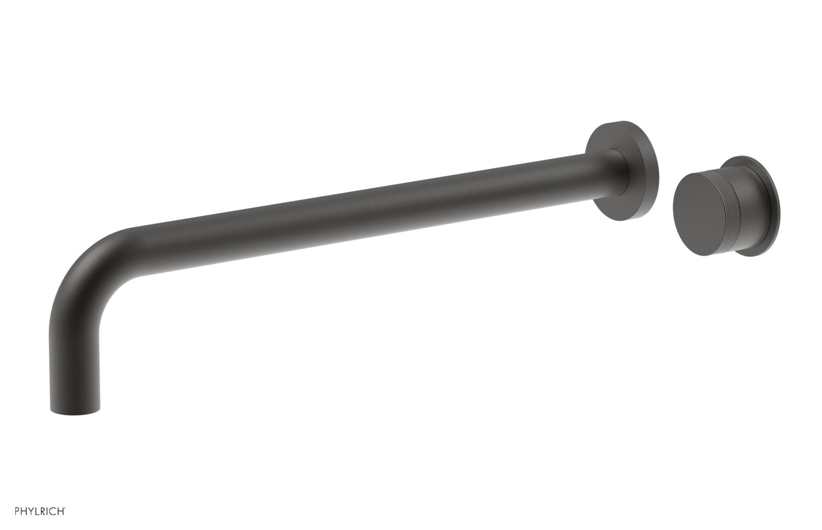 Phylrich Basic II 14" Single Handle Wall Lavatory Set - Knurled Handle