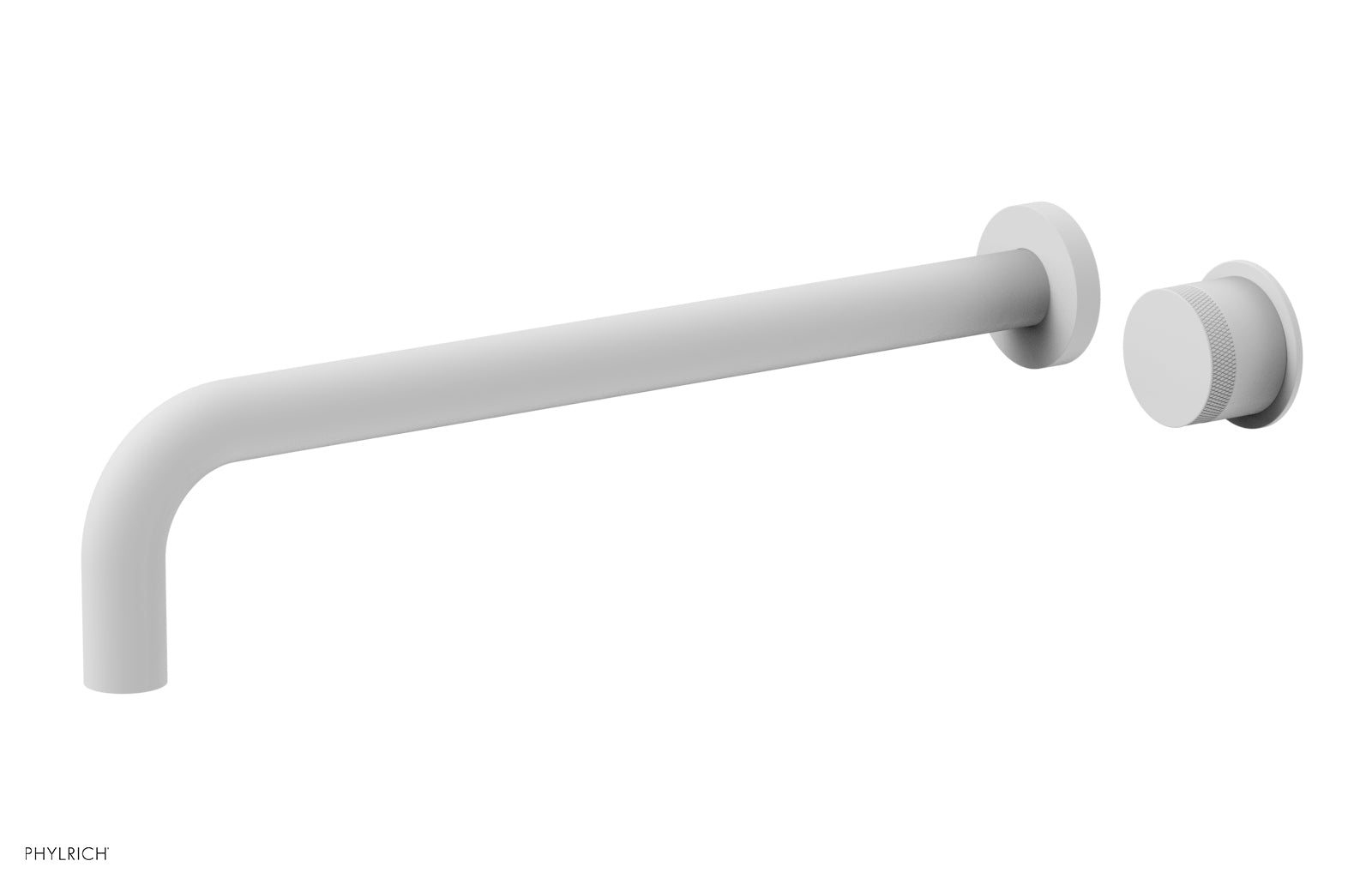 Phylrich Basic II 14" Single Handle Wall Lavatory Set - Knurled Handle