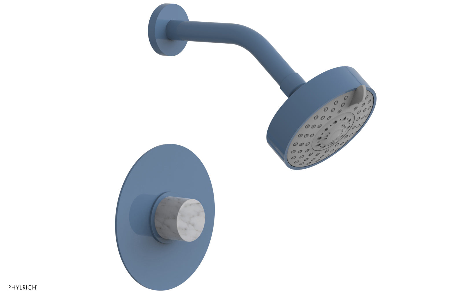 Phylrich BASIC II Pressure Balance Shower Set - White Marble