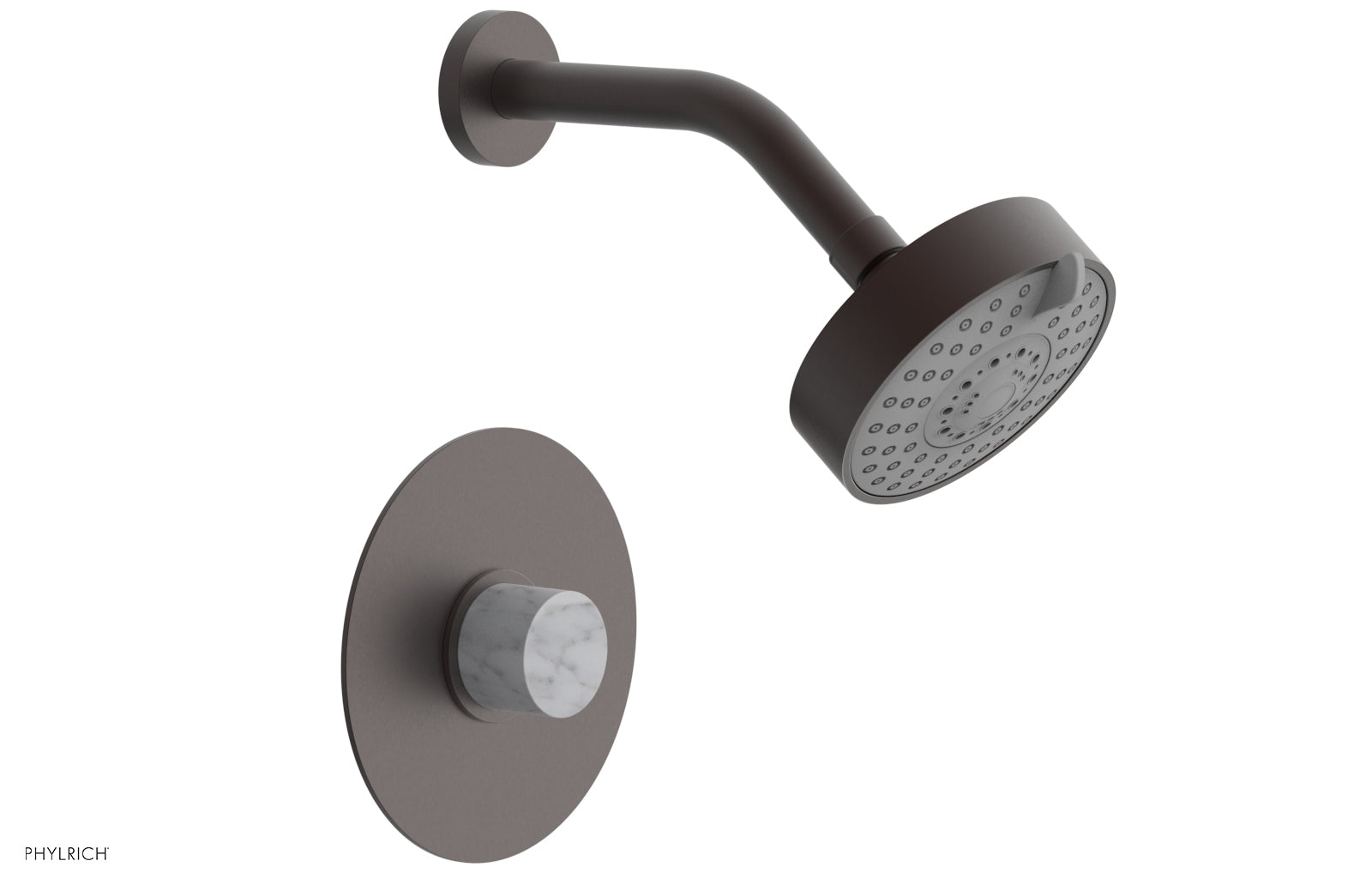 Phylrich BASIC II Pressure Balance Shower Set - White Marble