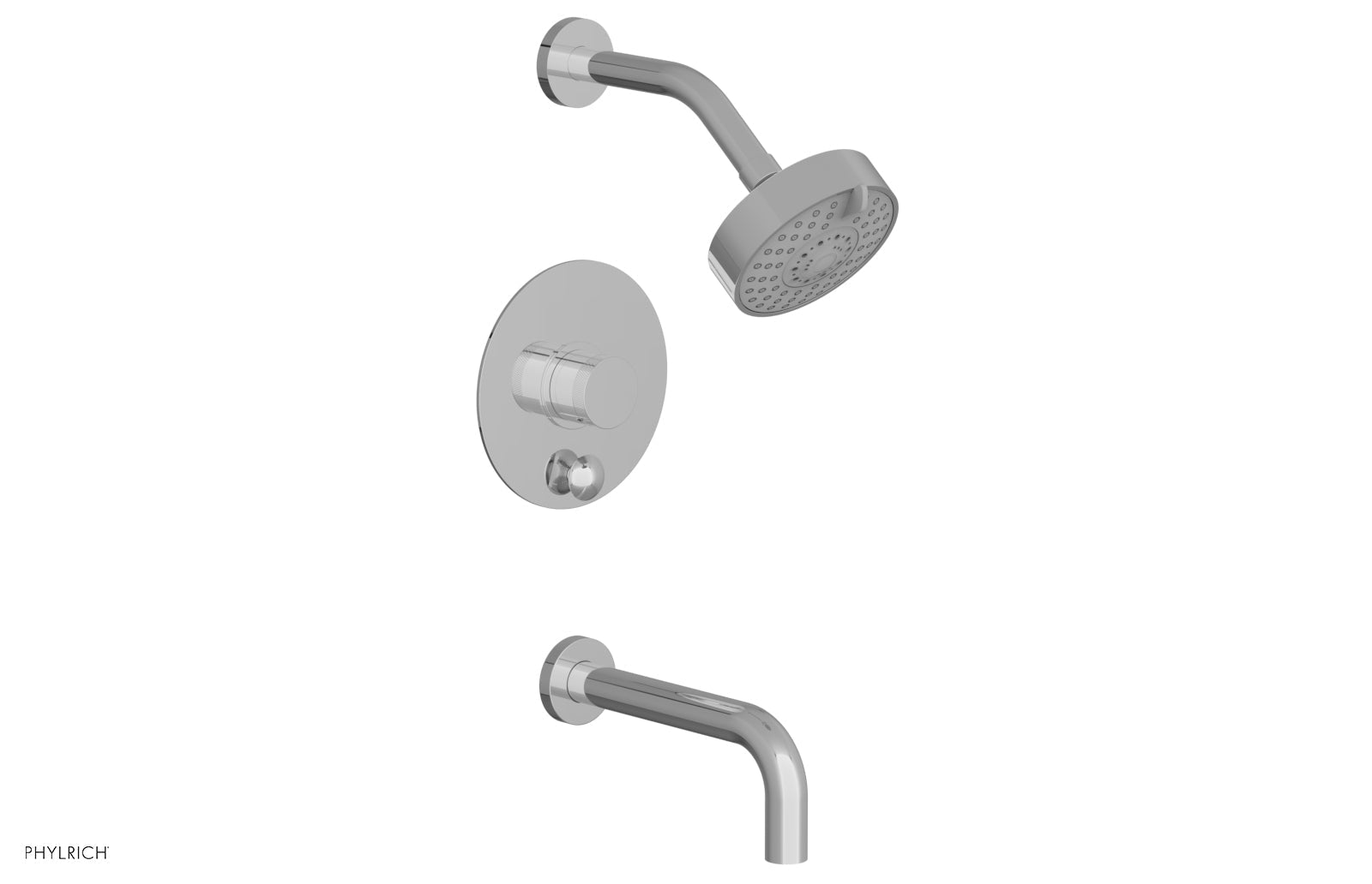 polished chrome shower set