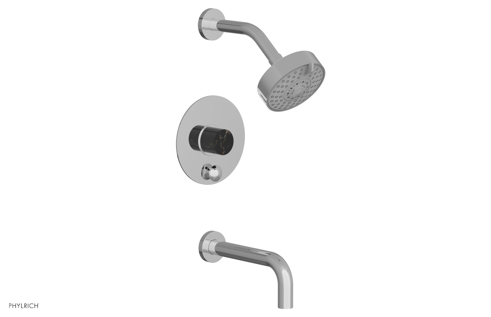 polished chrome shower set