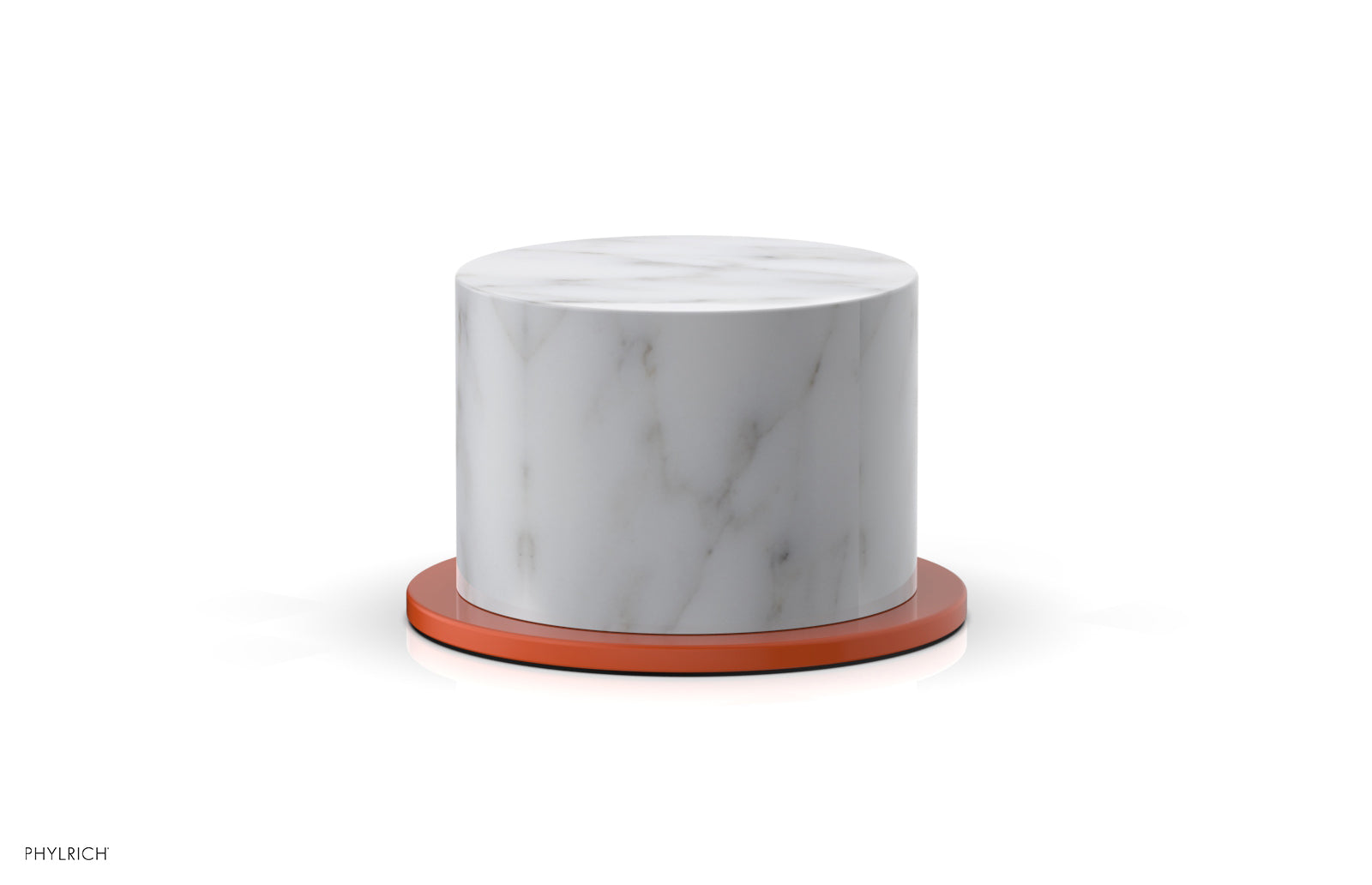 Phylrich BASIC II Volume Control/Diverter Trim White Marble Handle