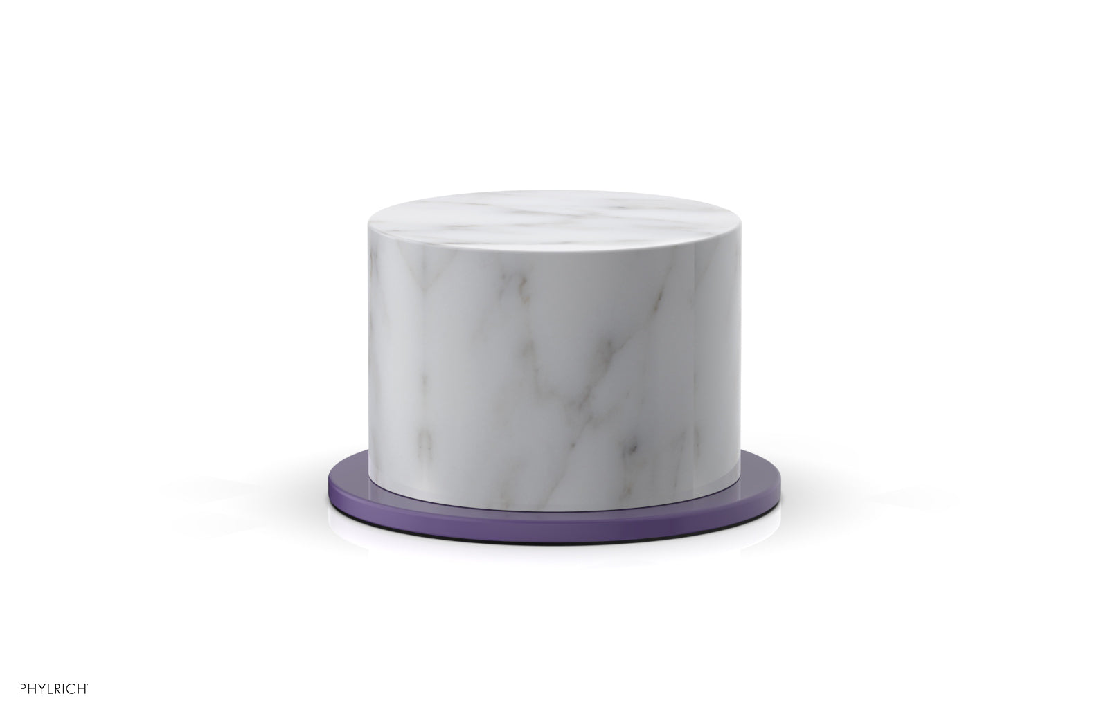 Phylrich BASIC II Volume Control/Diverter Trim White Marble Handle