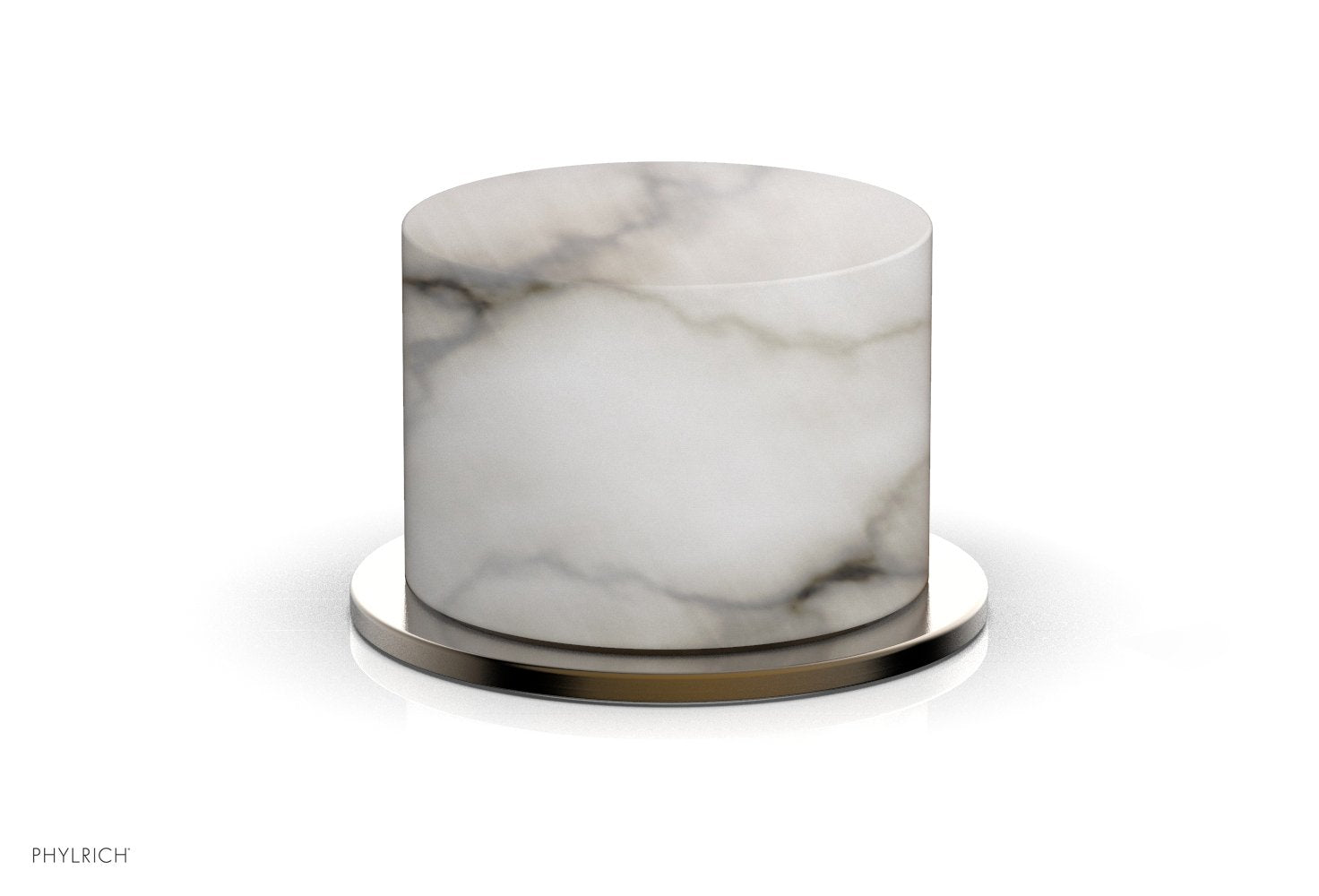 Phylrich BASIC II Volume Control/Diverter Trim White Marble Handle