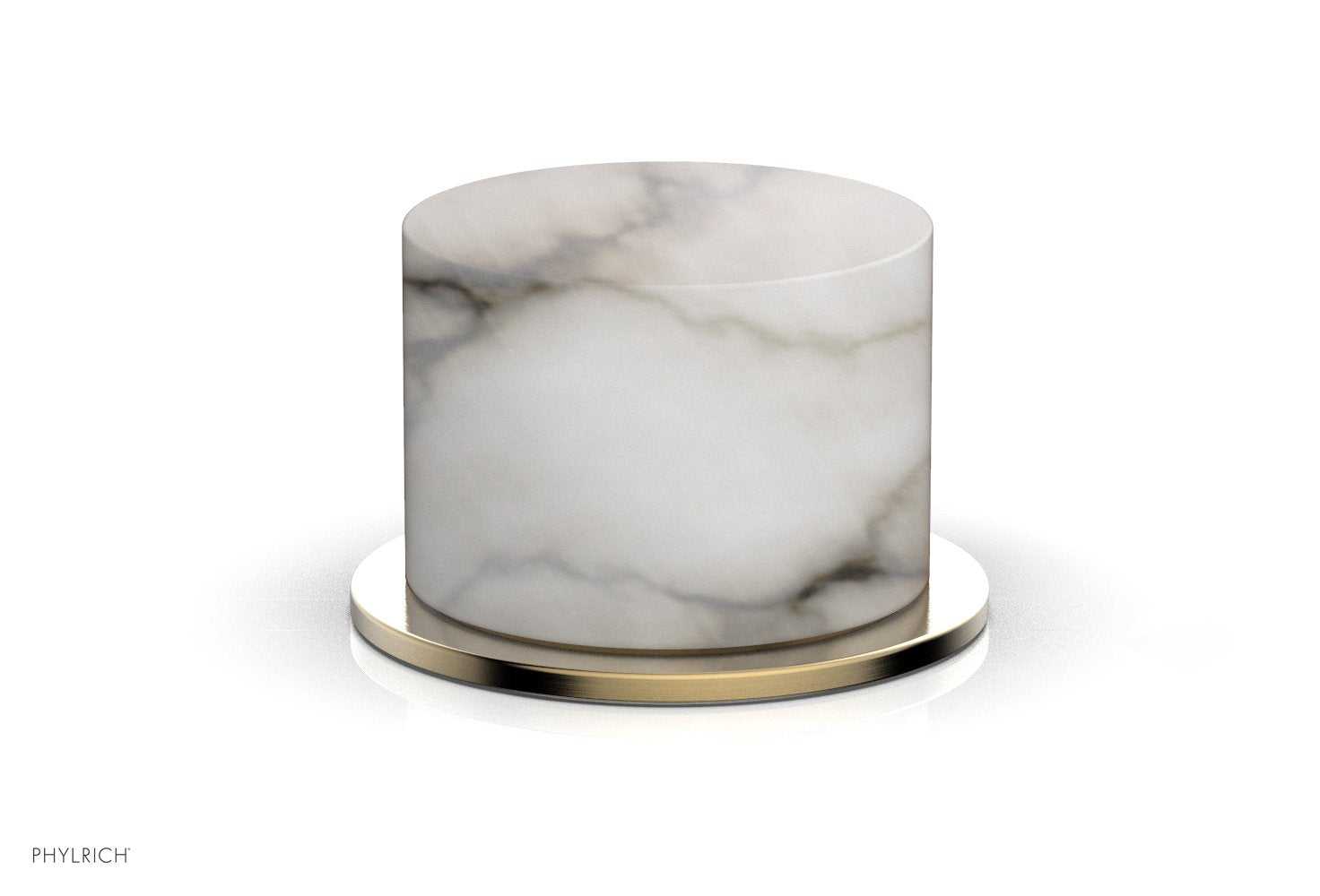Phylrich BASIC II Volume Control/Diverter Trim White Marble Handle