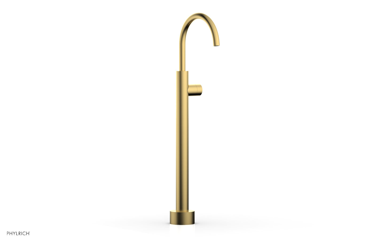 Phylrich BASIC II Low Floor Mount Tub Filler - Smooth Handle
