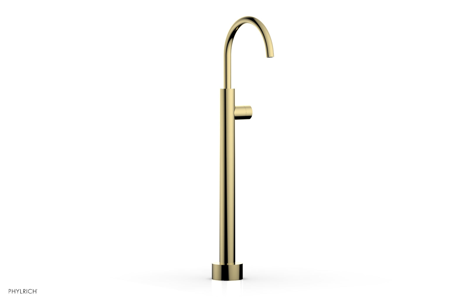 Phylrich BASIC II Low Floor Mount Tub Filler - Smooth Handle